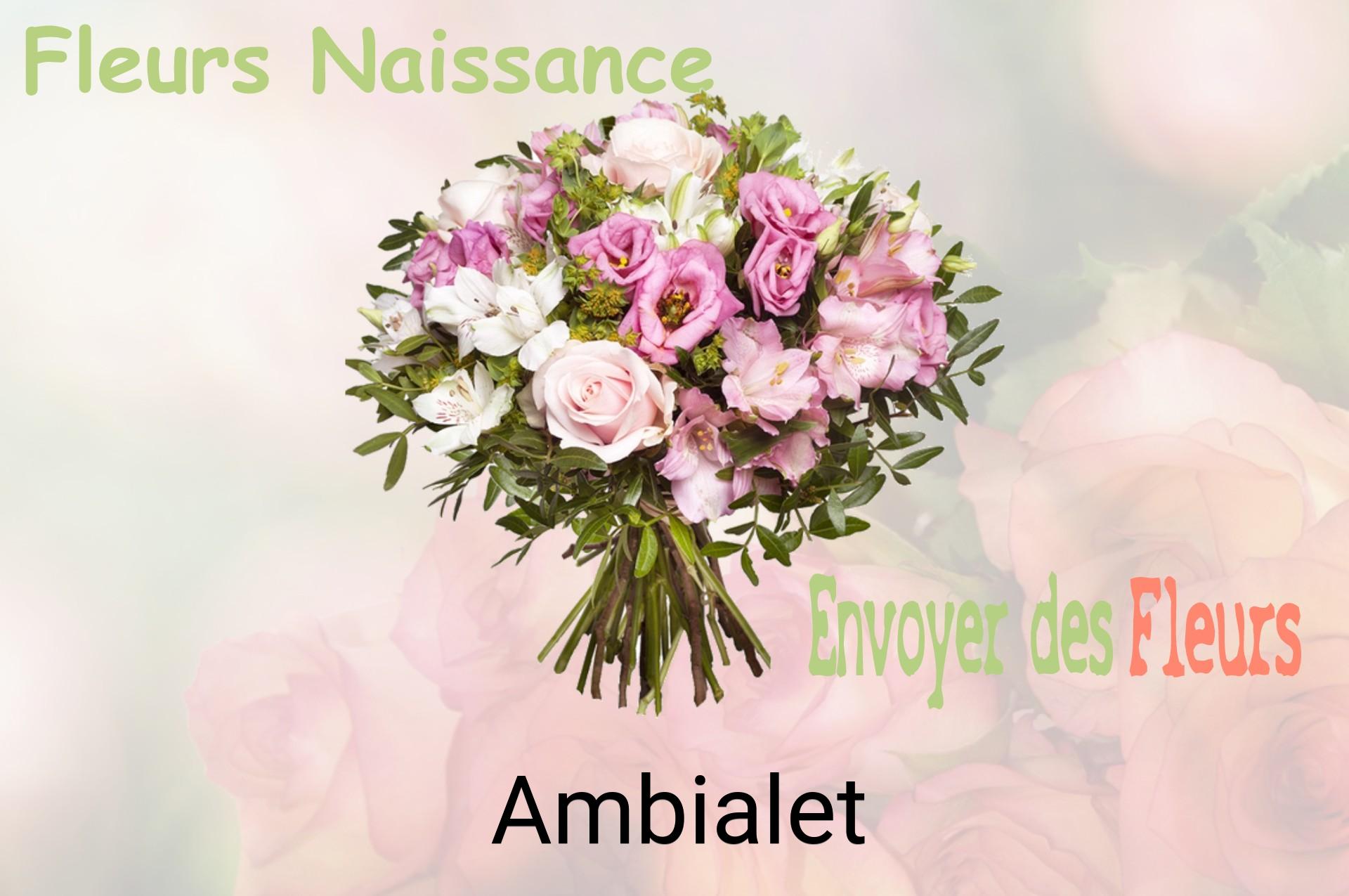 Bouquet de fleurs de naissance livré à Ambialet